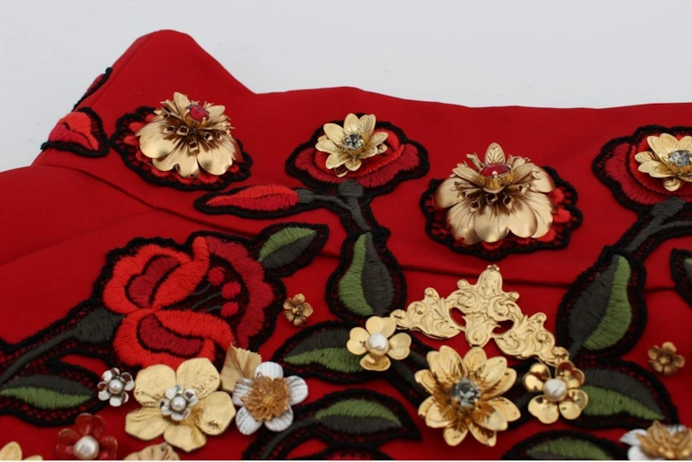 HighWaist Floral Embroidered Shorts Women