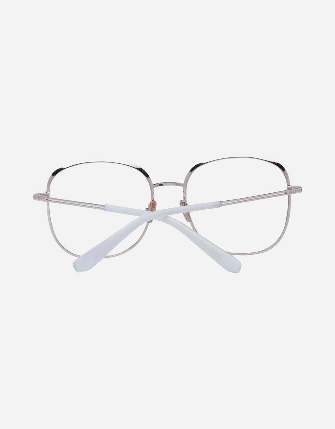 White Square Metal Frame Glasses with Demo Lenses Women