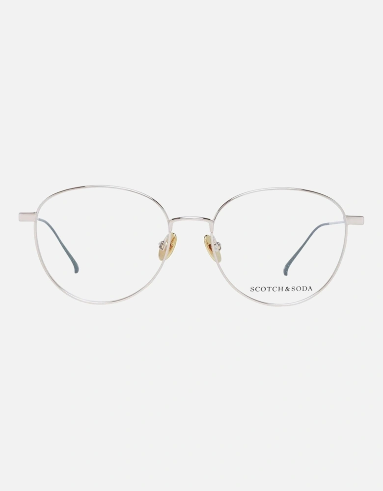 Gold Round Frame Demo Glasses Women