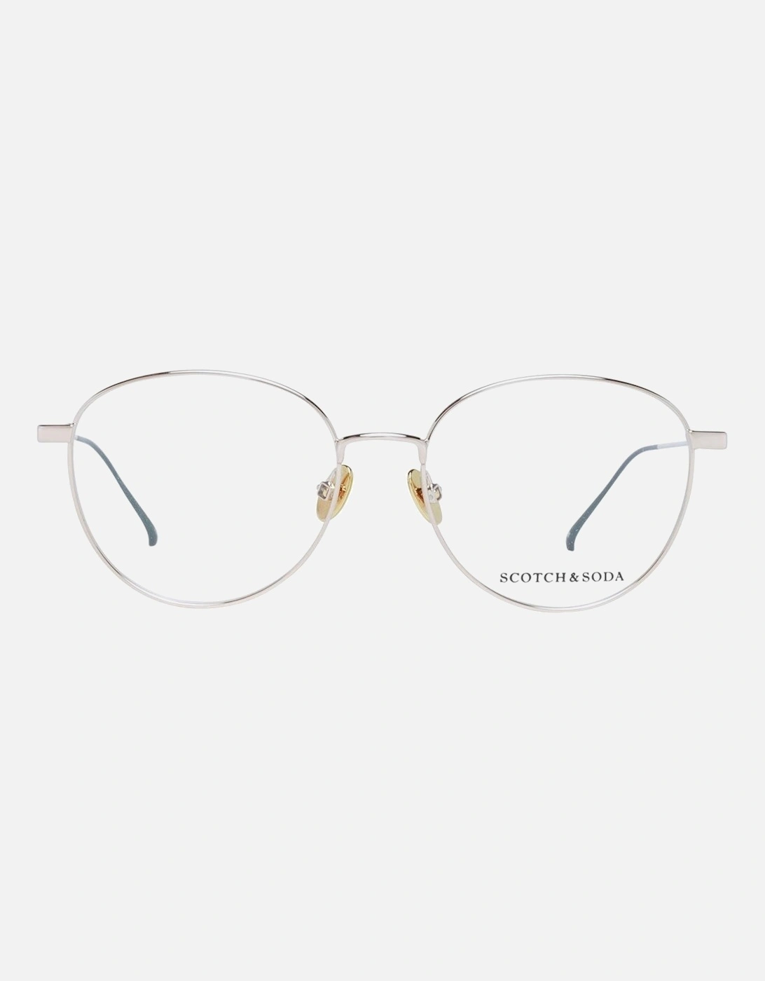 Gold Round Frame Demo Glasses Women