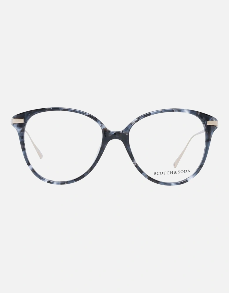Black Acetate Round Glasses with Demo Lenses Women Frames