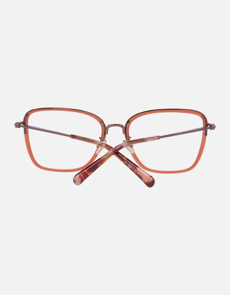 Red Square Glasses with Demo Lenses Women Frames