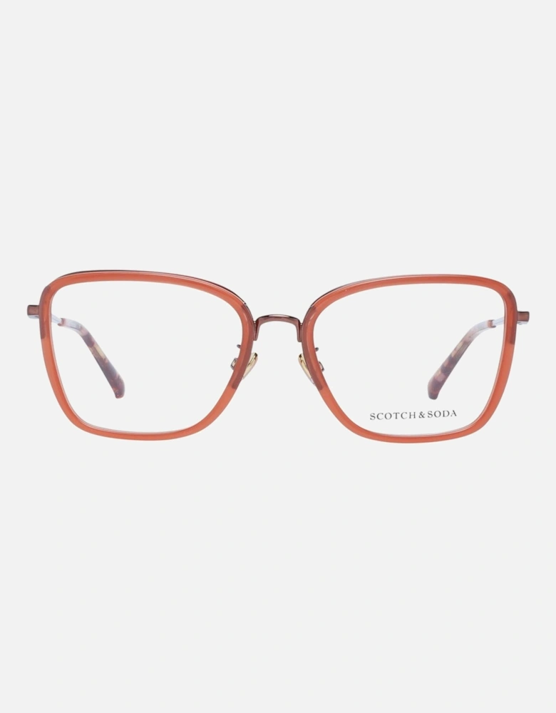 Red Square Glasses with Demo Lenses Women Frames