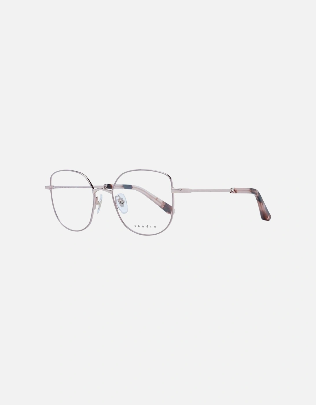 Rose Gold Square Frame Glasses with Plastic Demo Lenses Women, 4 of 3