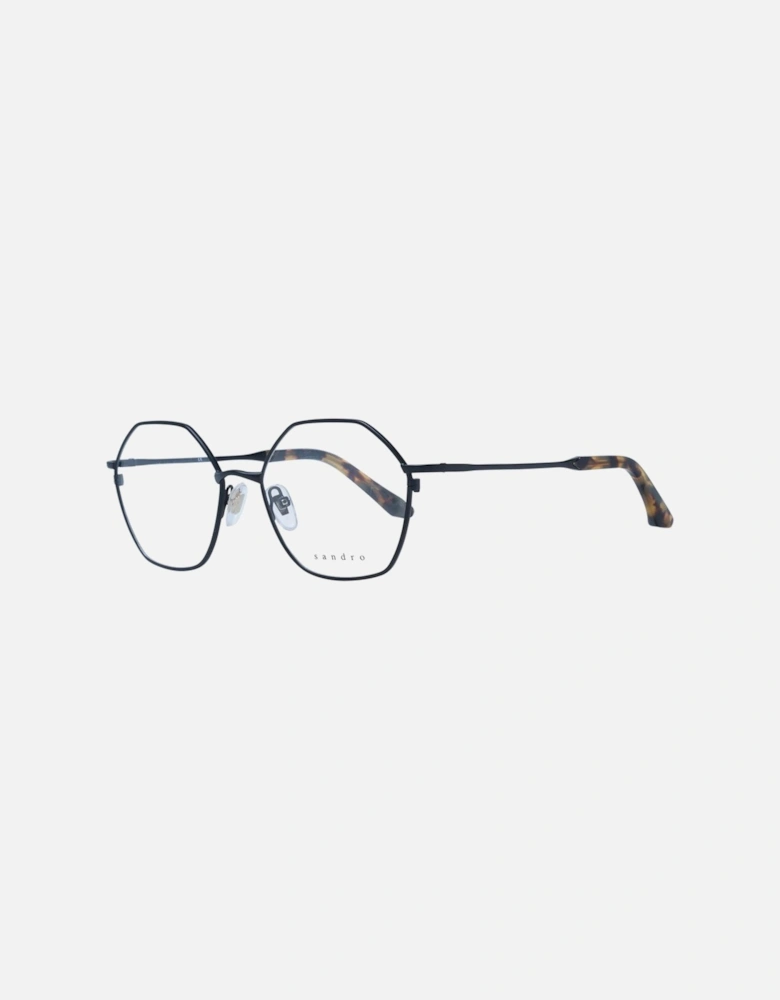 Black Stainless Steel Full-Rim Glasses with Demo Lenses and Branded