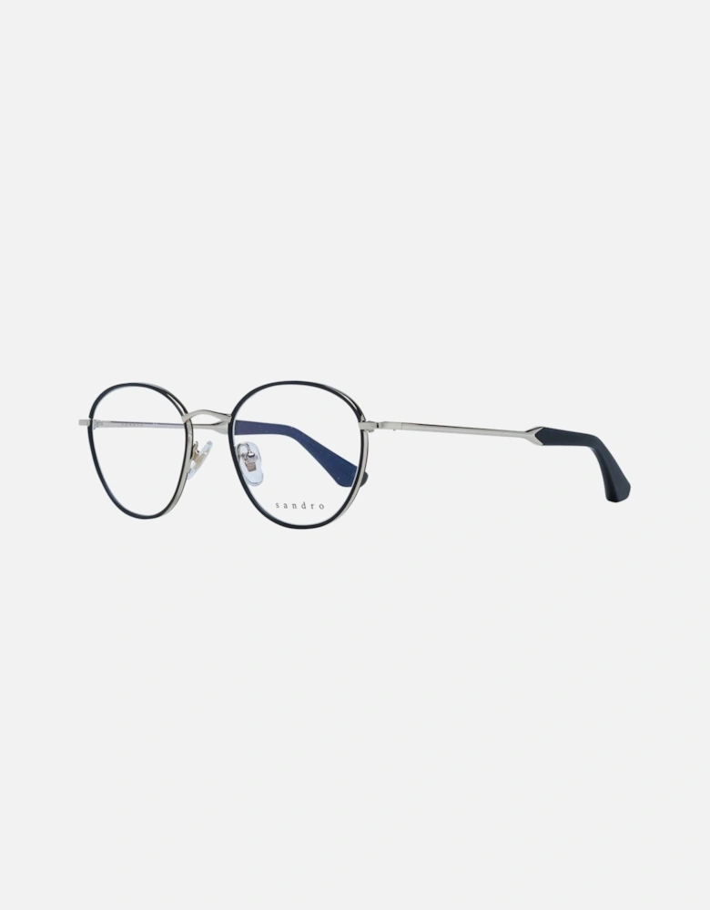 Black Stainless Steel Round Glasses with Demo Lenses and Branded Case.