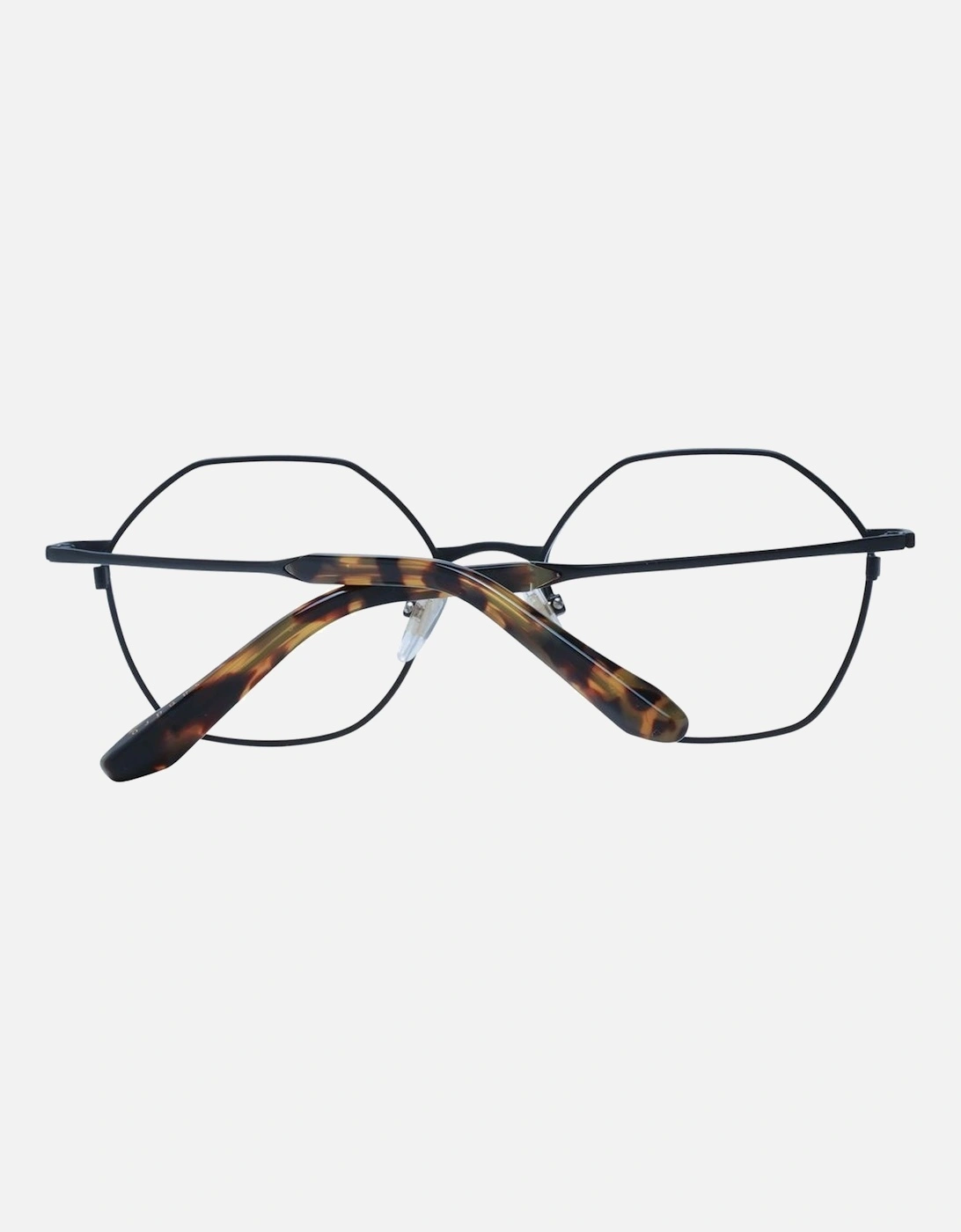 Black Stainless Steel Full-Rim Glasses with Demo Lenses and Branded
