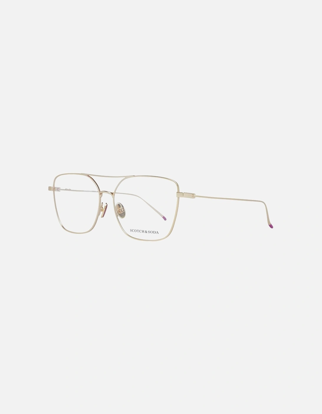Gold Square Metal Frame Demo Glasses - Branded Case Included Women, 4 of 3