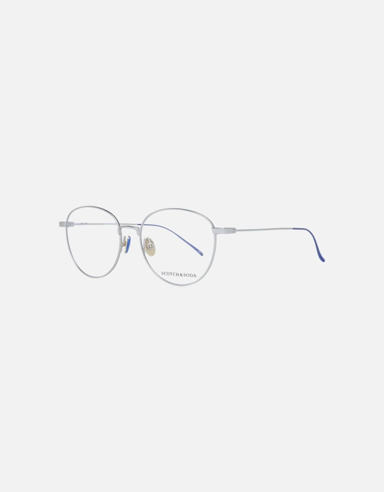 Silver Metal Round Glasses with Demo Lenses Women Frames