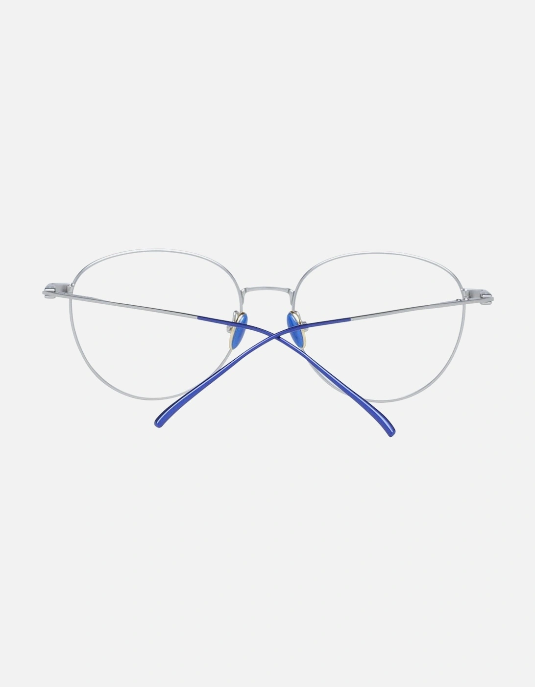Silver Metal Round Glasses with Demo Lenses Women Frames