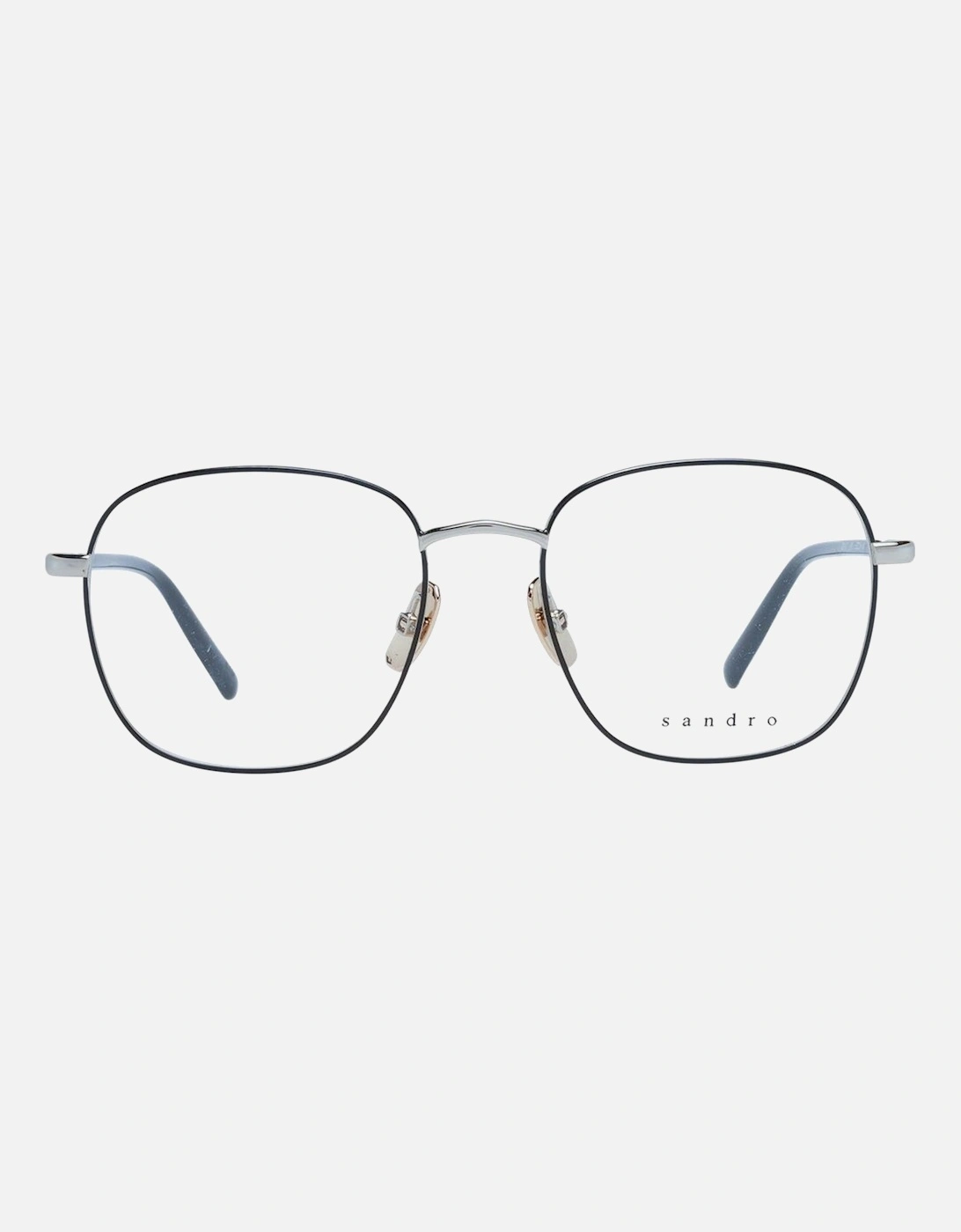 Black Stainless Steel Square Frame Glasses Women