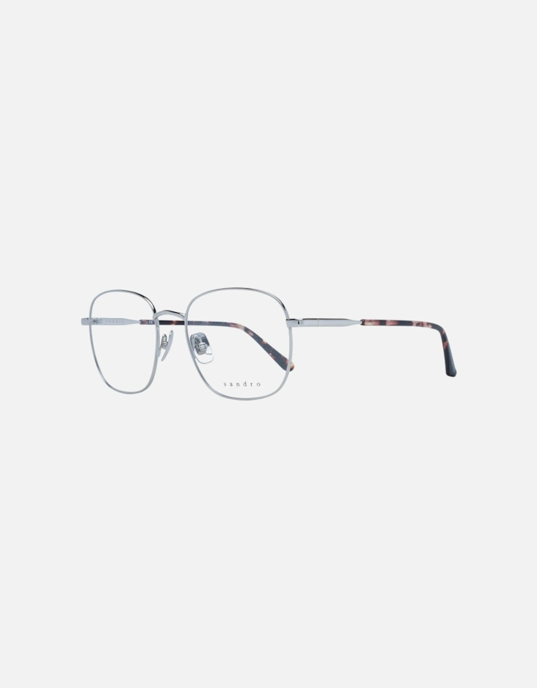 Silver Stainless Steel Square Glasses with Demo Lenses - 52-18-140
