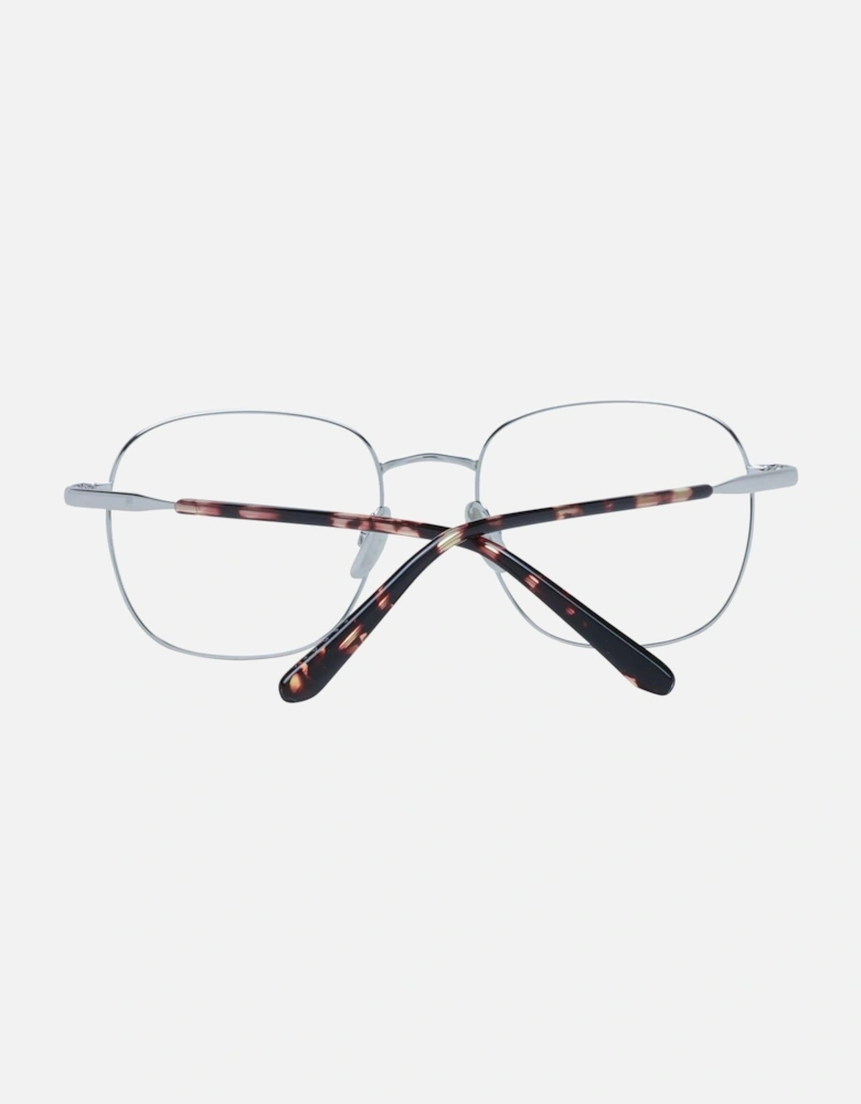 Silver Stainless Steel Square Glasses with Demo Lenses - 52-18-140