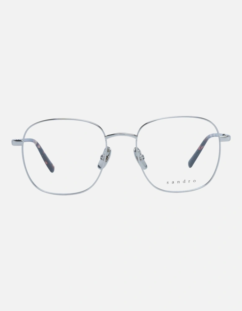 Silver Stainless Steel Square Glasses with Demo Lenses - 52-18-140