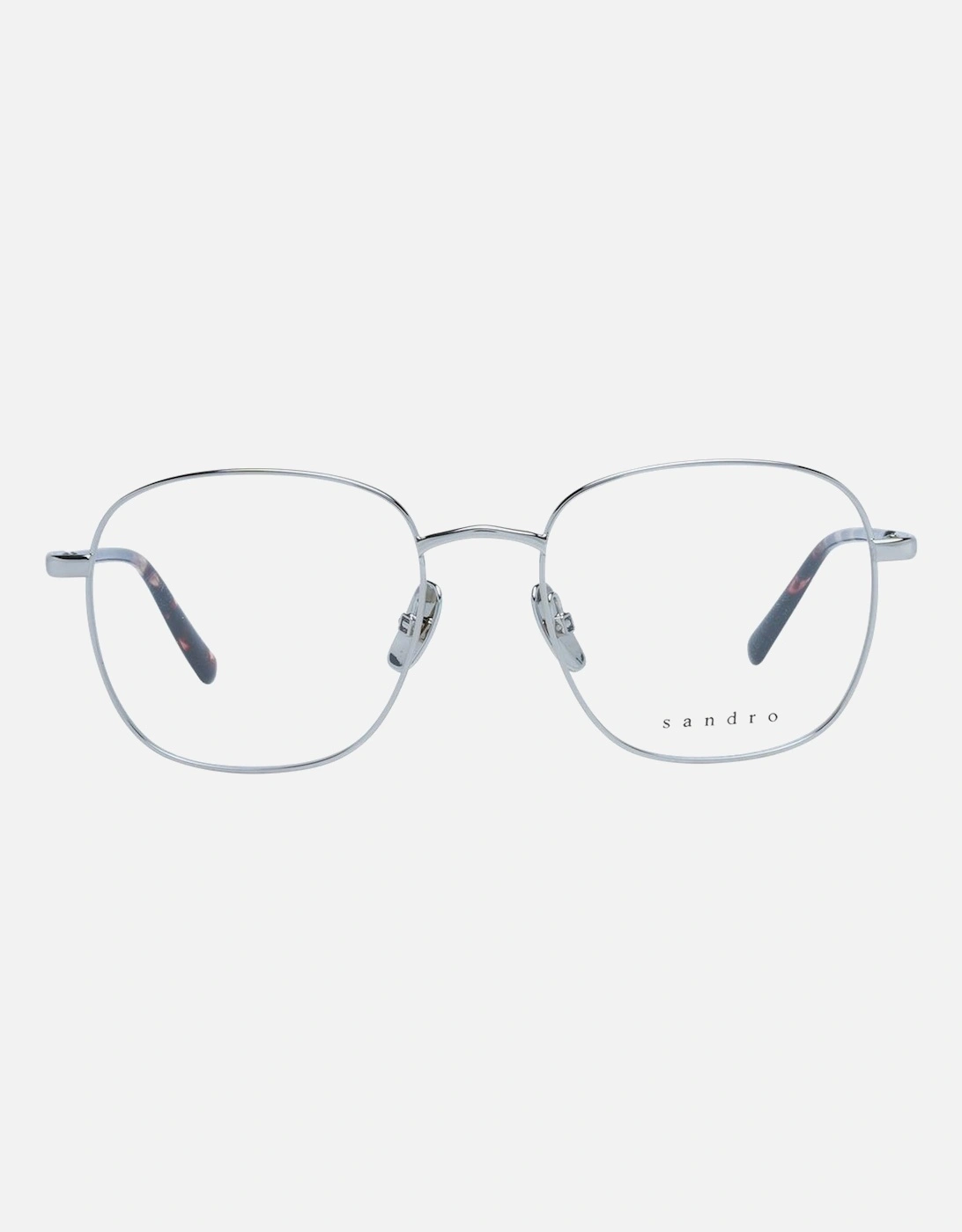 Silver Stainless Steel Square Glasses with Demo Lenses - 52-18-140