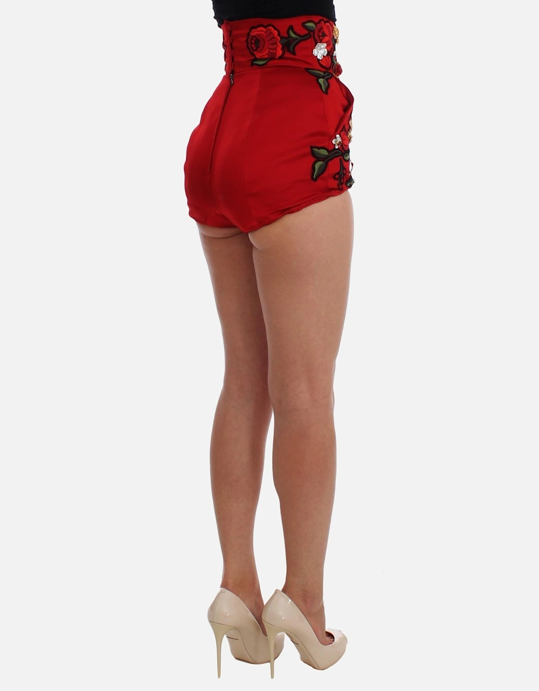 Dolce Gabbana Floral Embroidered Shorts HighWaist Women