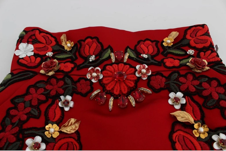 Dolce Gabbana Floral Embroidered Shorts HighWaist Women