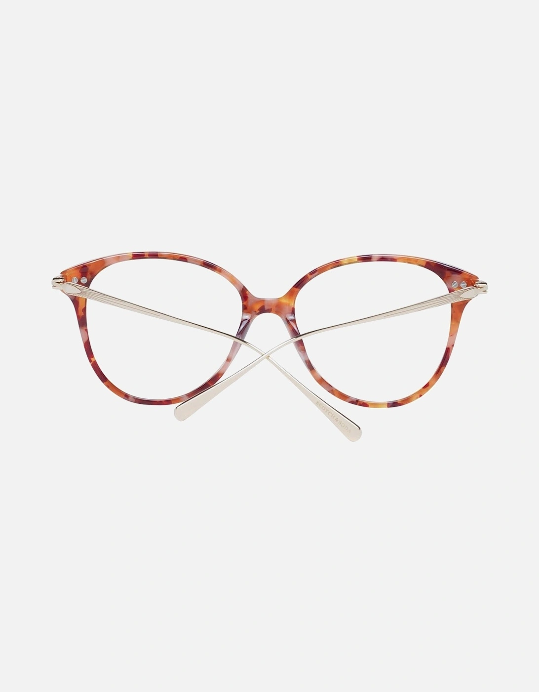Orange Round Acetate Glasses with Demo Lenses Women Frames