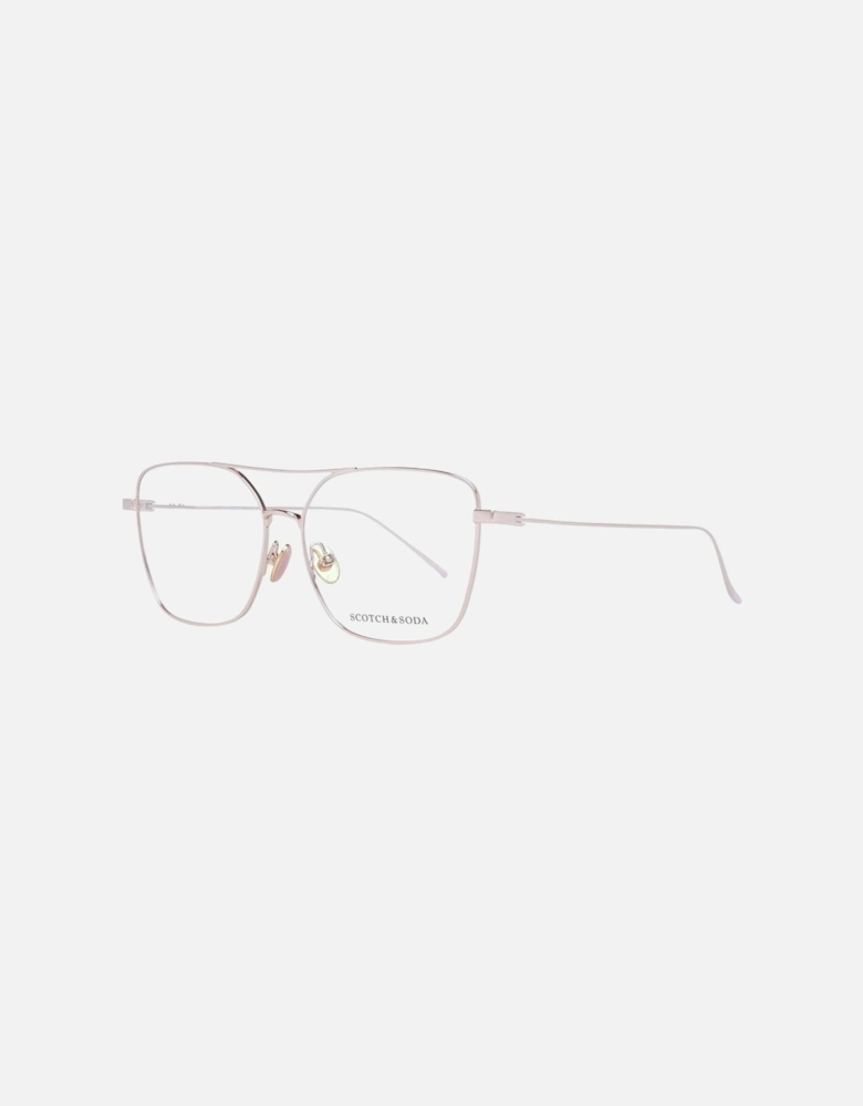 Gold Square Metal Frame Demo Glasses Women