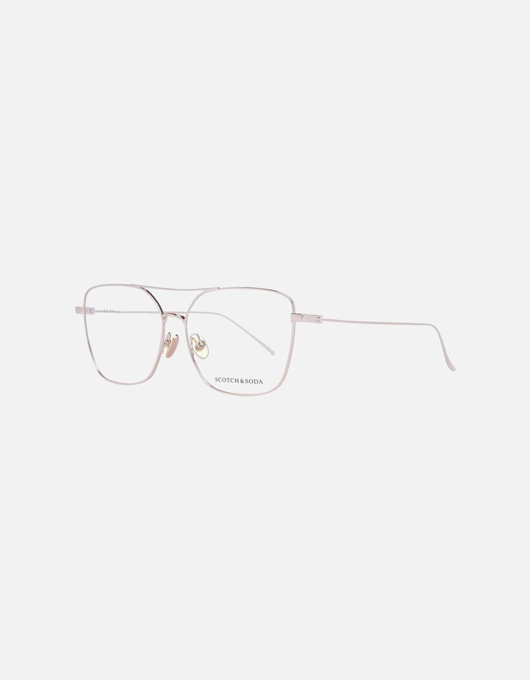Gold Square Metal Frame Demo Glasses Women, 4 of 3