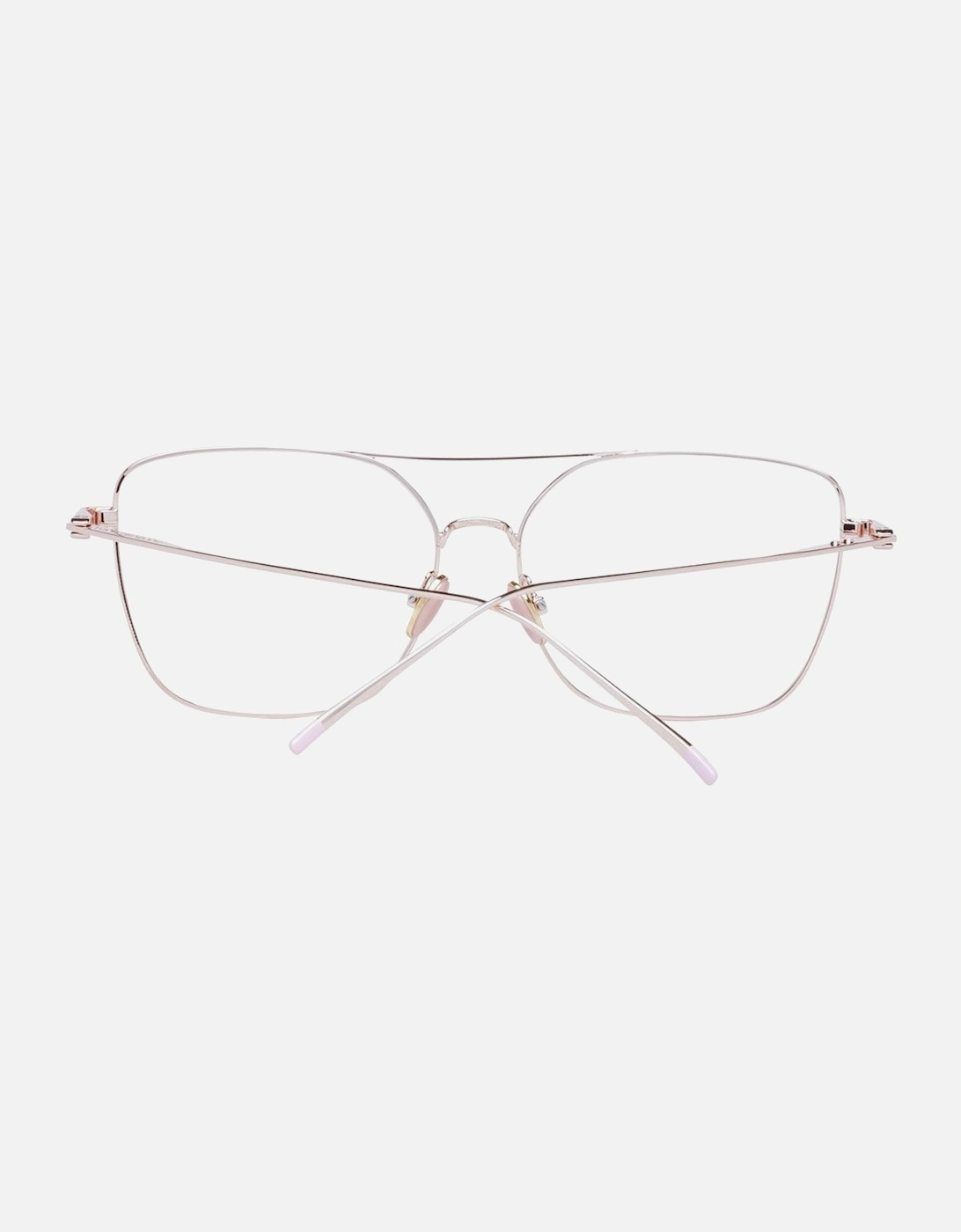 Gold Square Metal Frame Demo Glasses Women