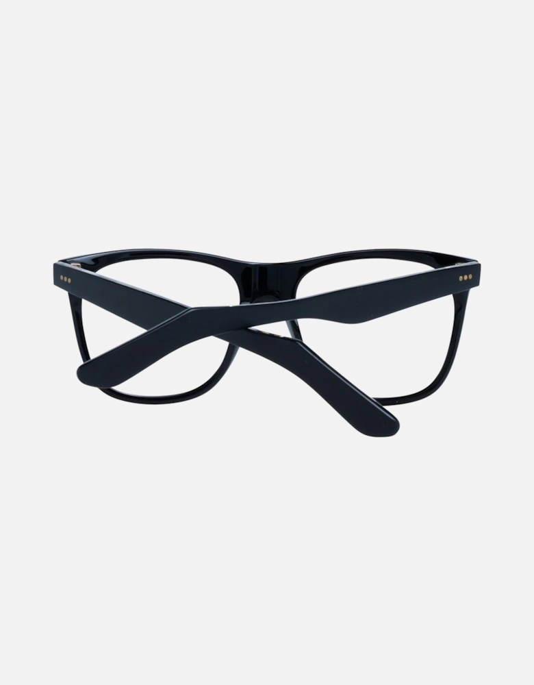 Acetate Trapezium Full-Rim Demo Glasses Unisex - Black Frames