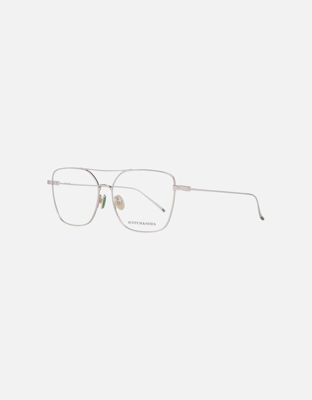 Gold Metal Square Frame Demo Glasses Women, 4 of 3