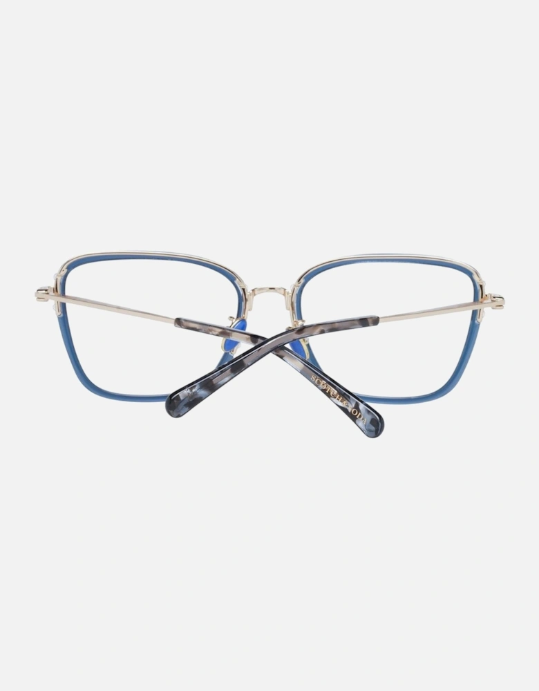 Blue Square Metal & Plastic Frame Demo Glasses Women