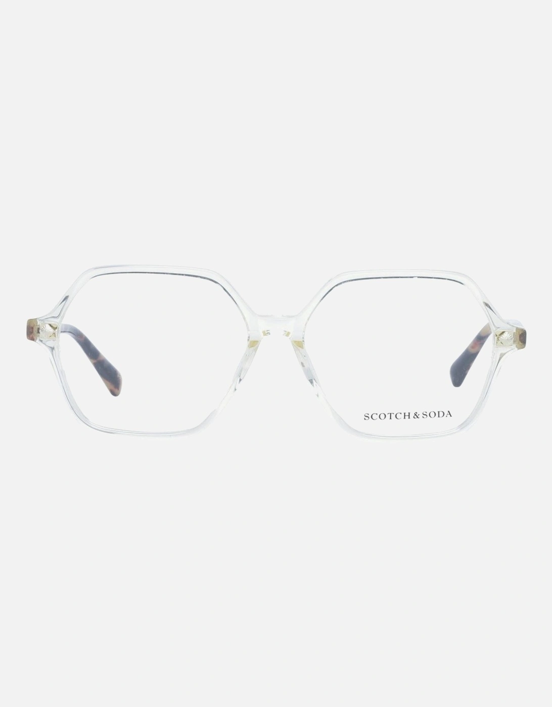 Transparent Square Frame Glasses with Demo Lenses Women