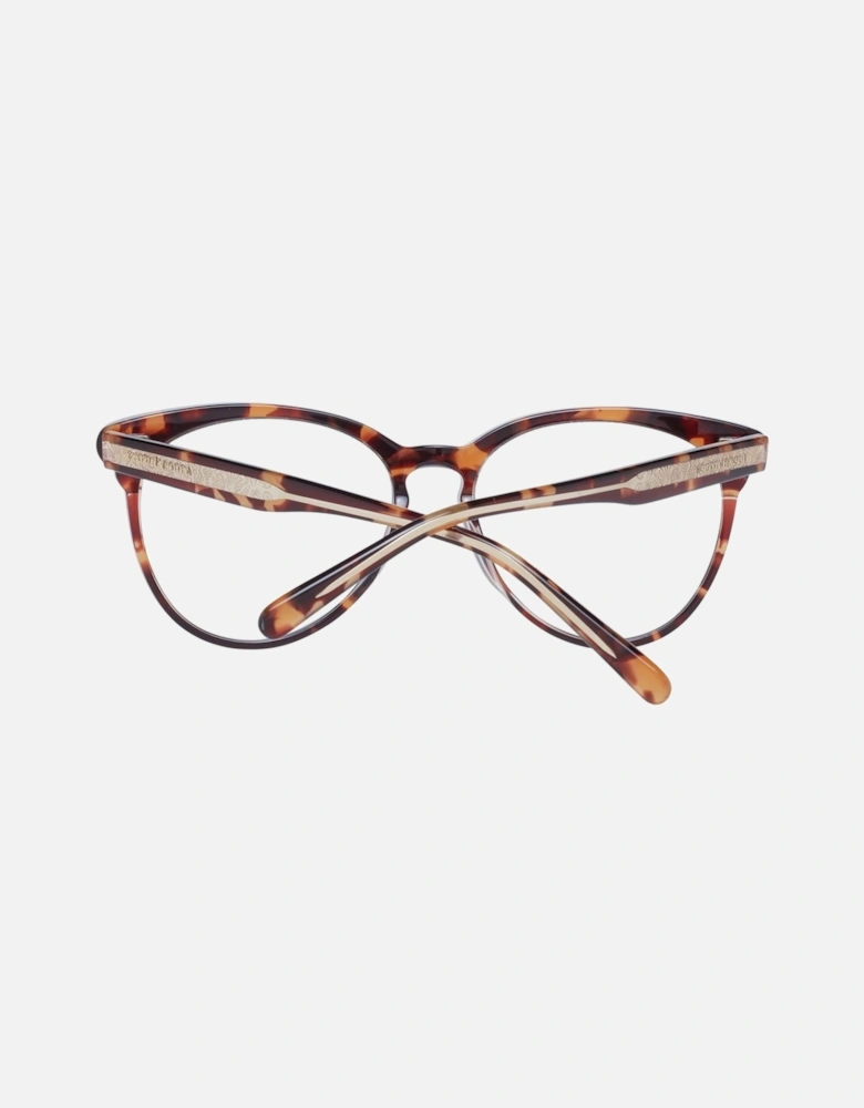 Brown Round Plastic Demo Glasses with Branded Case. Women Frames