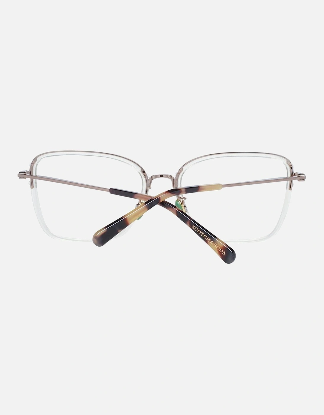 Transparent Trapezium Demo Glasses with Branded Case Women Frames
