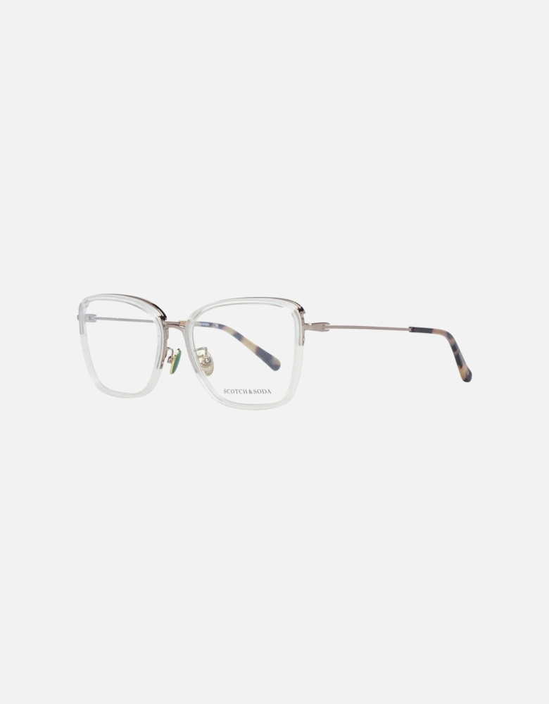 Transparent Trapezium Demo Glasses with Branded Case Women Frames