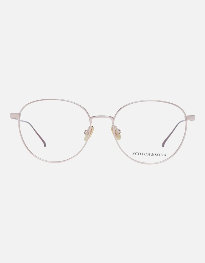 Copper Round Metal Frame Demo Glasses Women