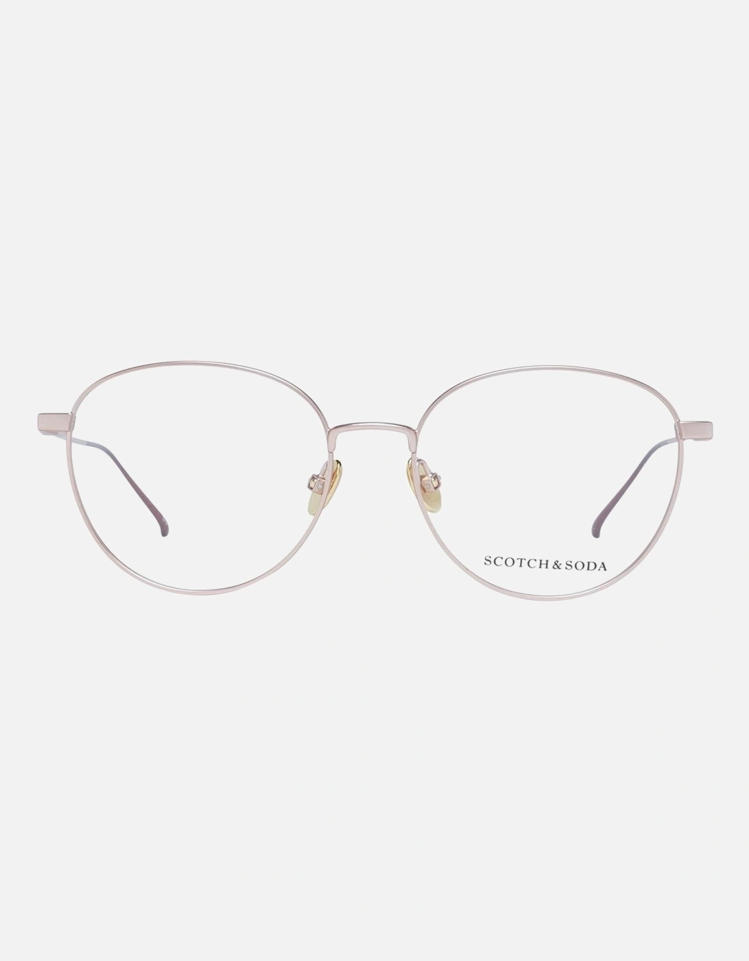 Copper Round Metal Frame Demo Glasses Women
