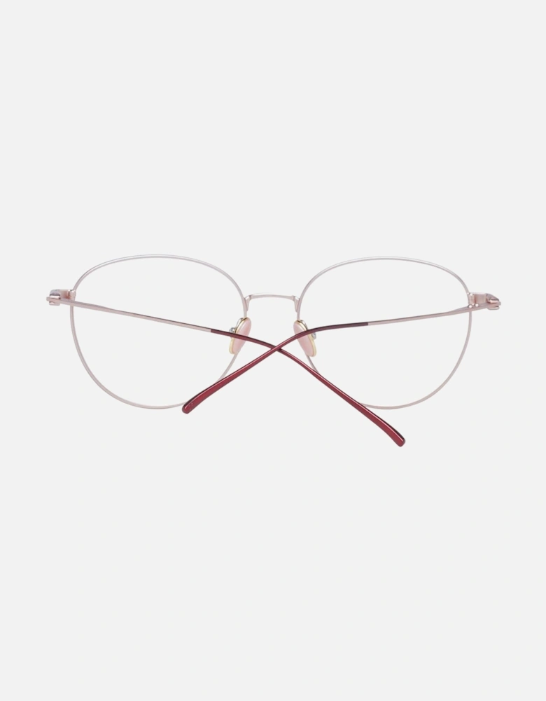 Copper Round Metal Frame Demo Glasses Women