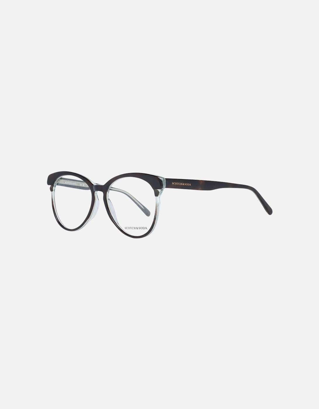 Brown Round Plastic Glasses with Demo Lenses - 55-16-140 Women Frames, 4 of 3