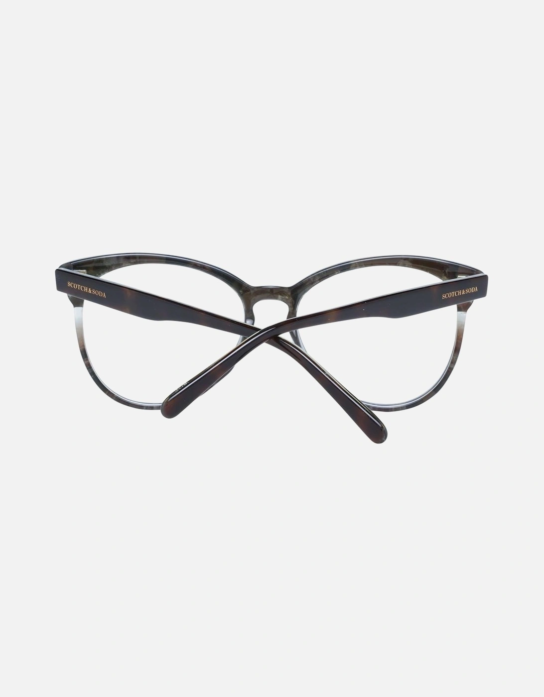 Brown Round Plastic Glasses with Demo Lenses - 55-16-140 Women Frames
