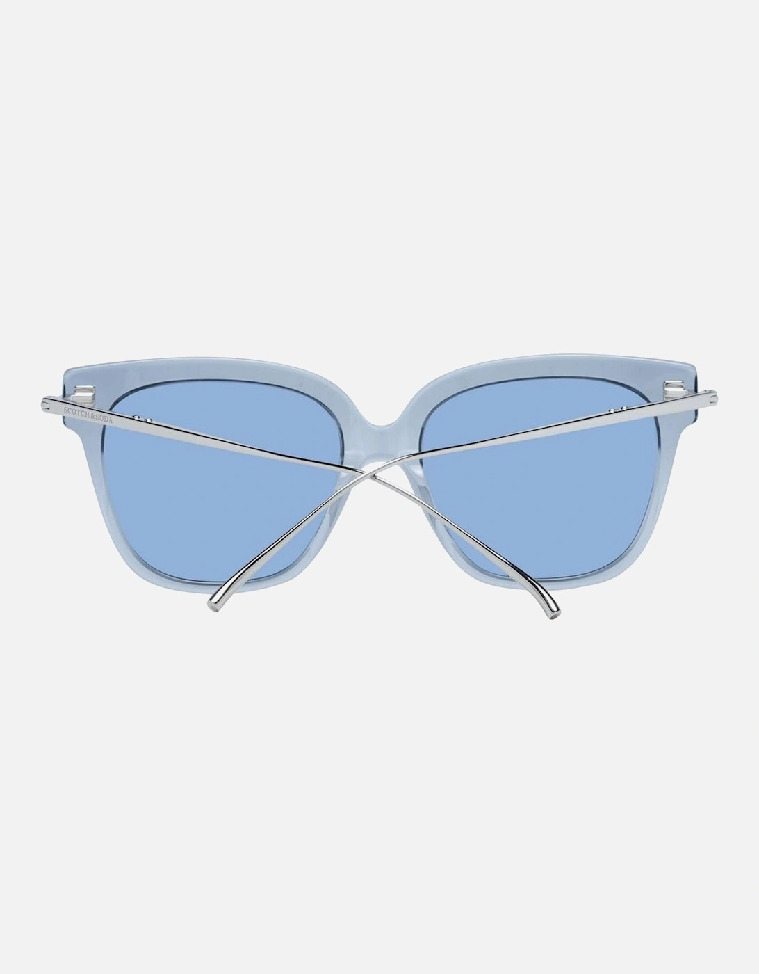 Blue Acetate Trapezium Sunglasses with Blue Plastic Lenses - Category