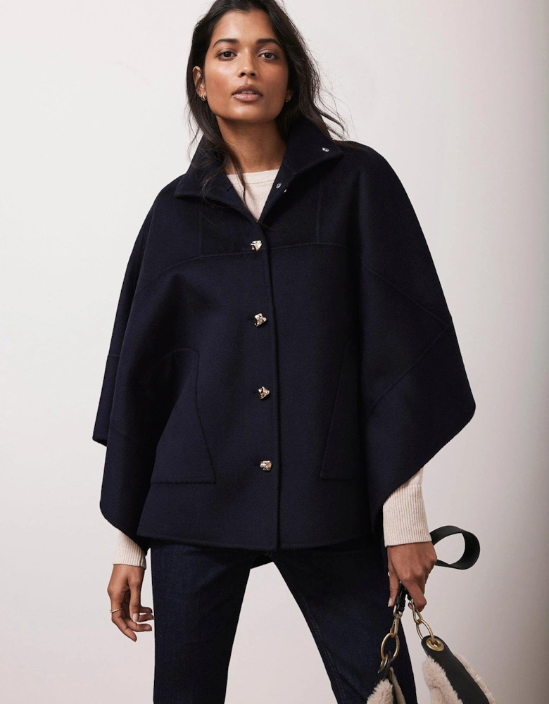 Double Faced Cape - Navy