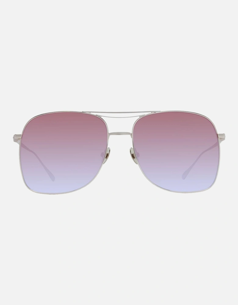 Gold Square Sunglasses with Gradient Lenses Women