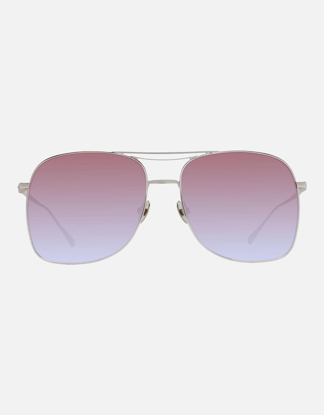 Gold Square Sunglasses with Gradient Lenses Women