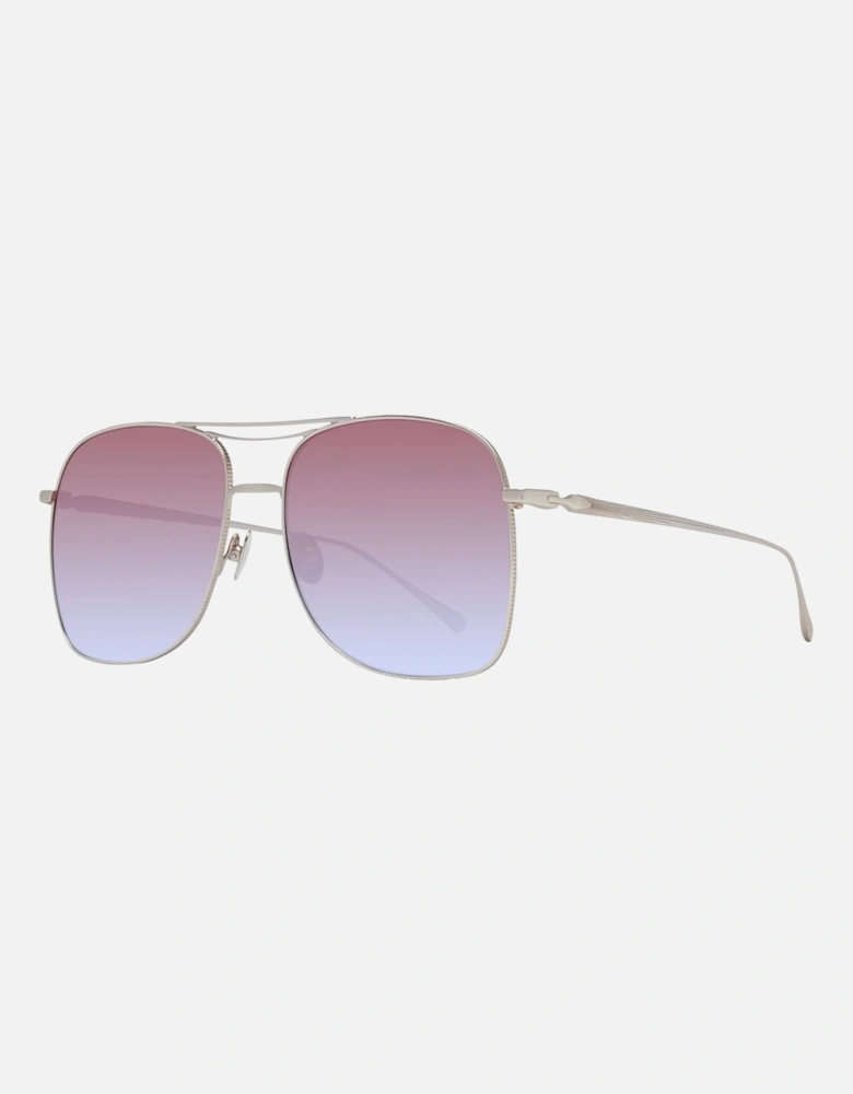 Gold Square Sunglasses with Gradient Lenses Women