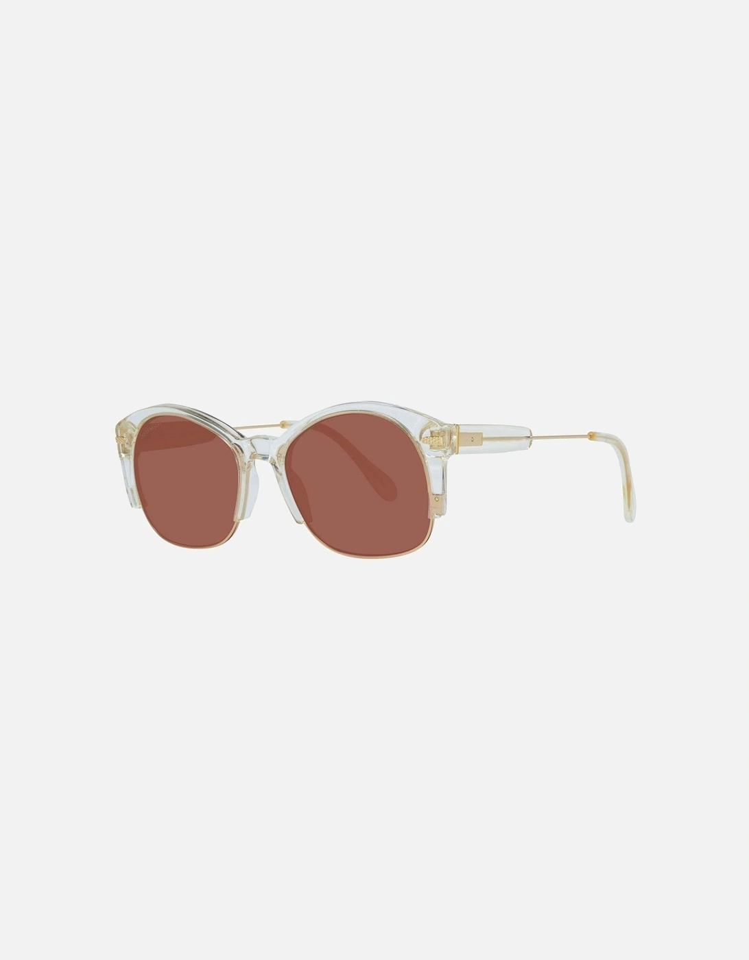 Gold Round Polarized Sunglasses with Brown Lenses - Category 2 Unisex, 4 of 3