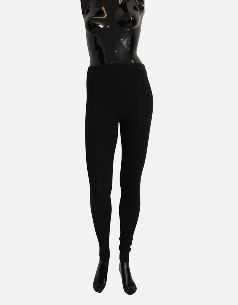 Dolce Gabbana Leggings Wool Women - Gray Pantyhose