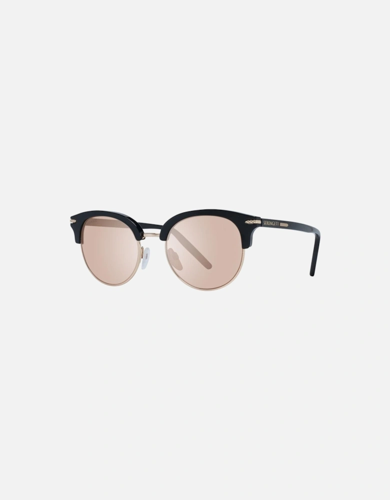 Roma Sunglasses Rose Gold Accents Women - Black