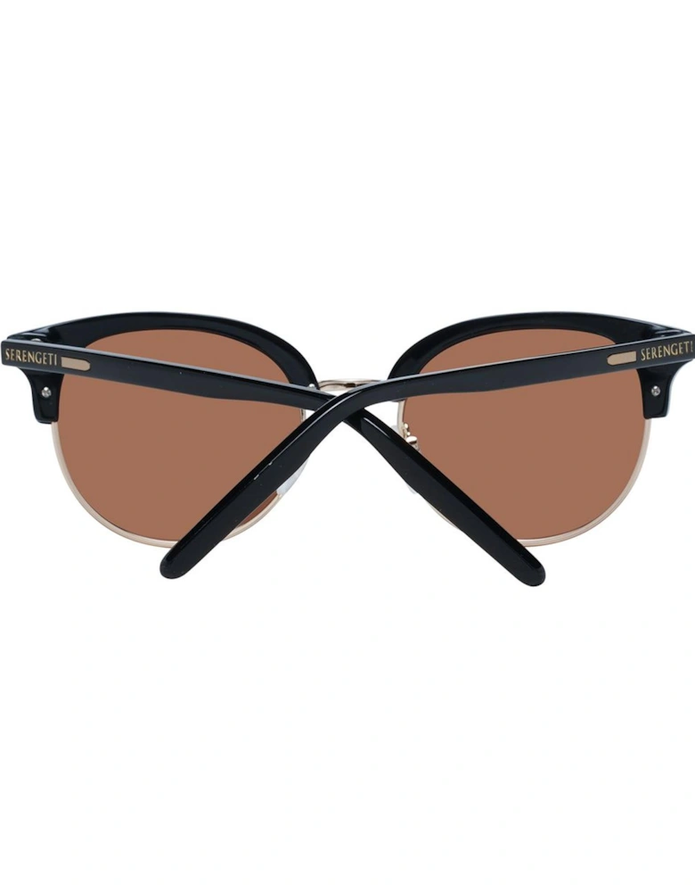Roma Sunglasses Rose Gold Accents Women - Black