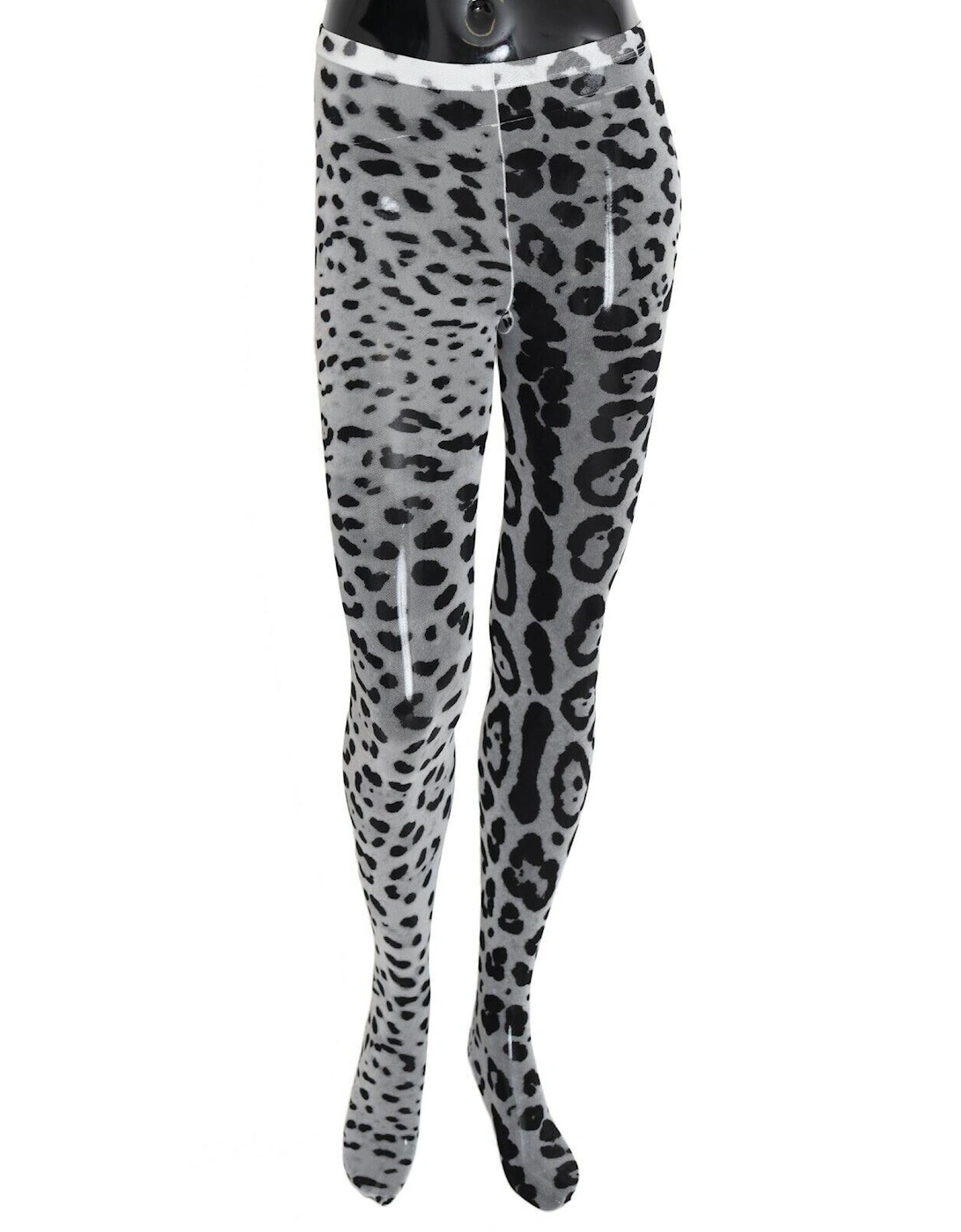 Leopard Print Tights SCS1092 Women - Gray Pantyhose, 2 of 1
