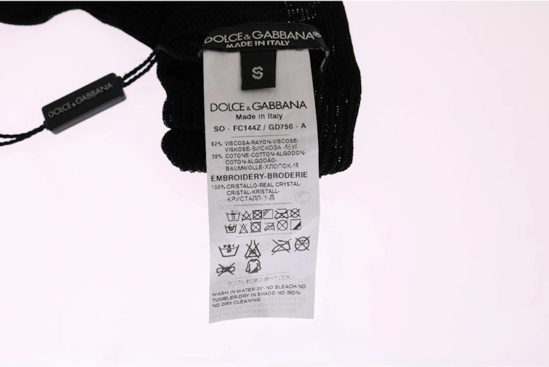 Dolce Gabbana SCS50 Crystal Socks Women - Black Pantyhose