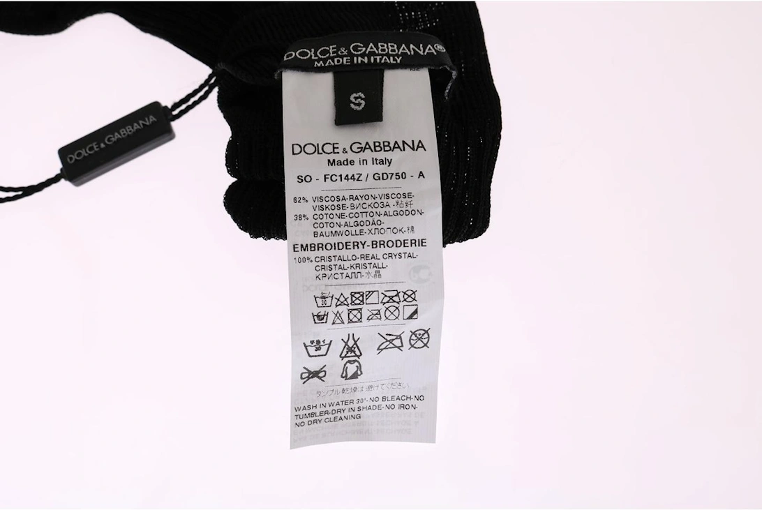 Dolce Gabbana SCS50 Crystal Socks Women - Black Pantyhose