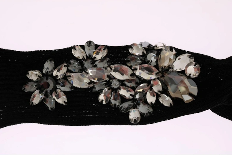 Dolce Gabbana SCS50 Crystal Socks Women - Black Pantyhose